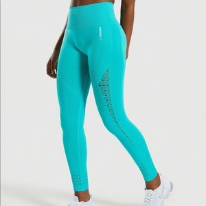 NWT Gymshark teal energy+seamless leggings